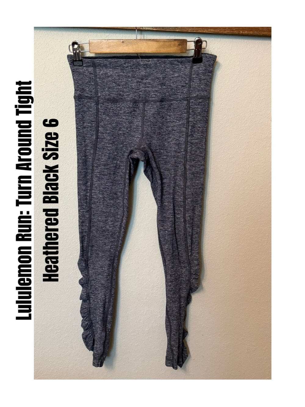 Lululemon Run: Turn Around Tight
Heathered Black Size 6